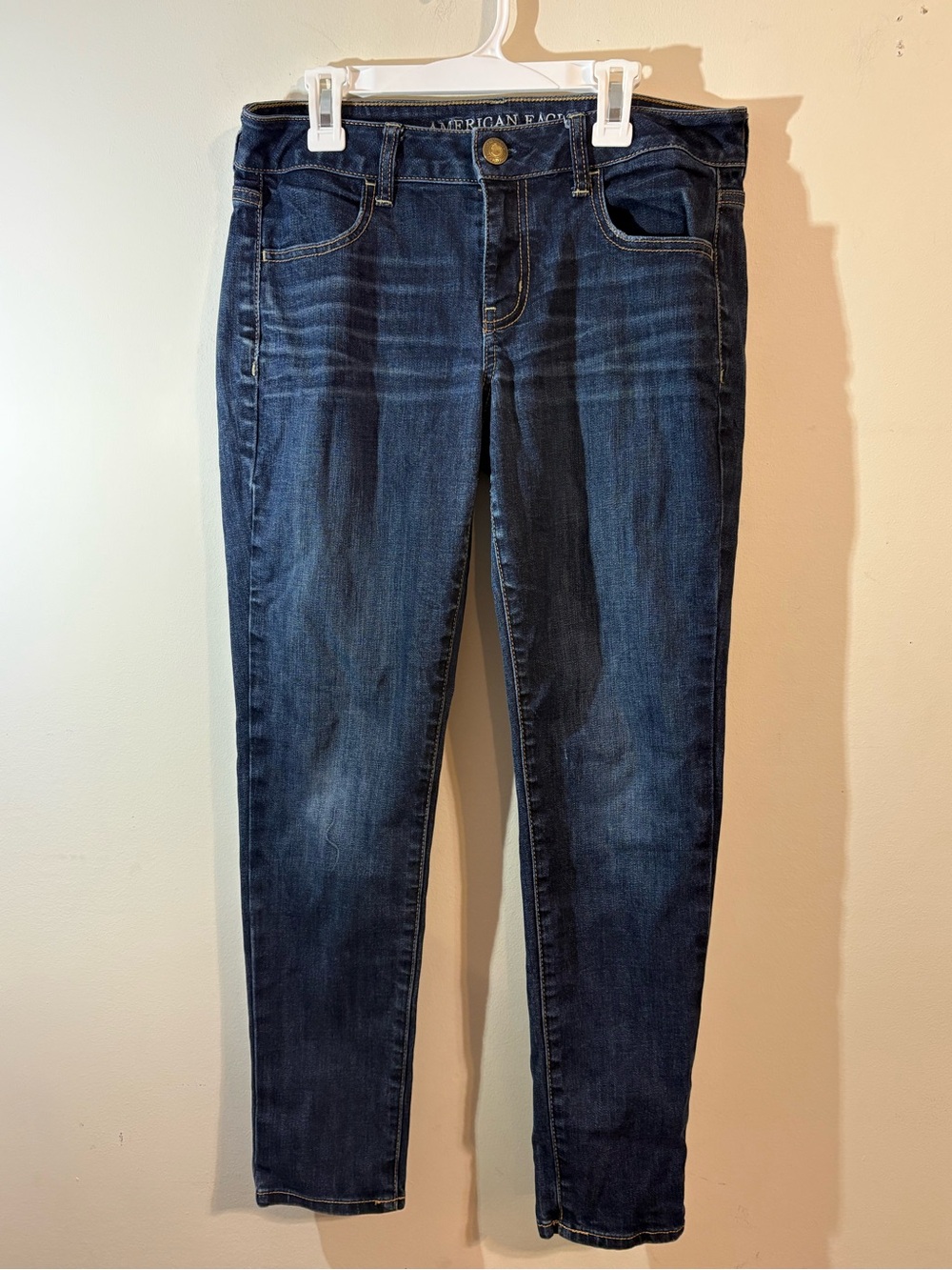 American Eagle Outfitters blue jeans women's SZ 8 dark Jeggings super stretch